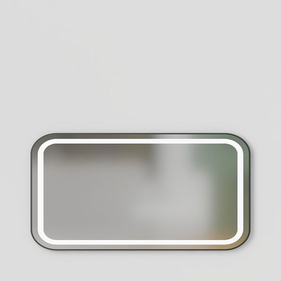 กระจกติดผนังห้องน้ำรูปทรงรีสไตล์โมเดิร์น