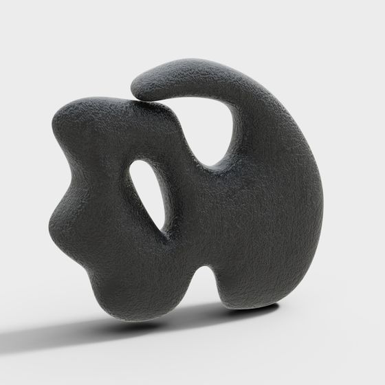 Streamlined Abstract Sculpture 3D model for Creative Projects