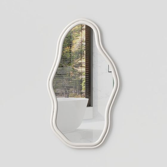 Modernes weißes Rahmen Schminkspiegel