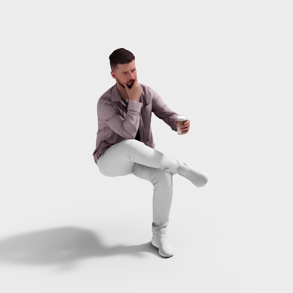 Relaxed 3D Character Model for Creative Projects