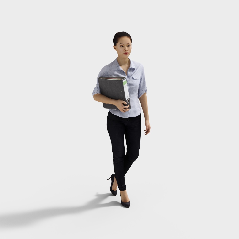 Stylish Female 3D Model for Modern Urban Scenes