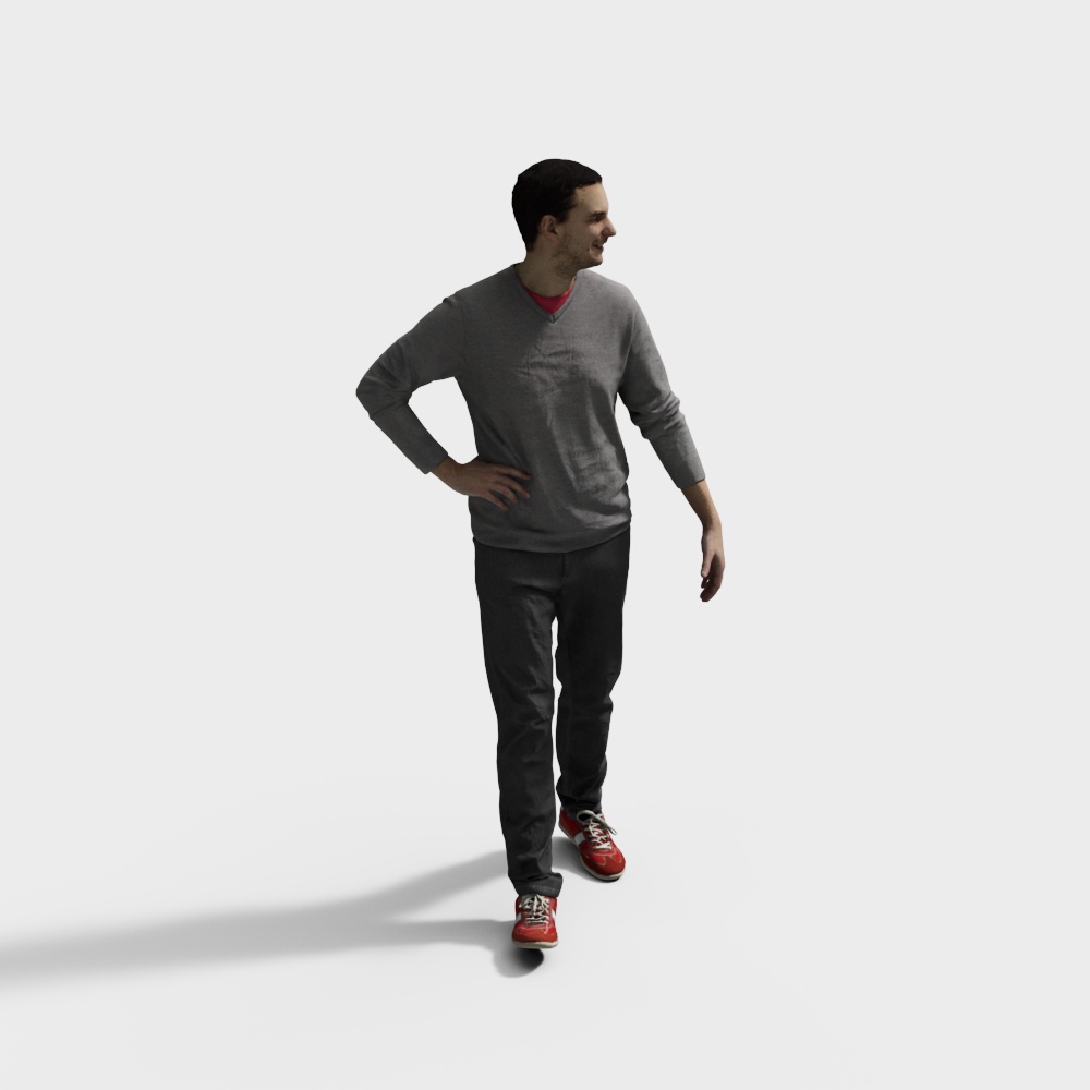 Casual Gray Suit Man