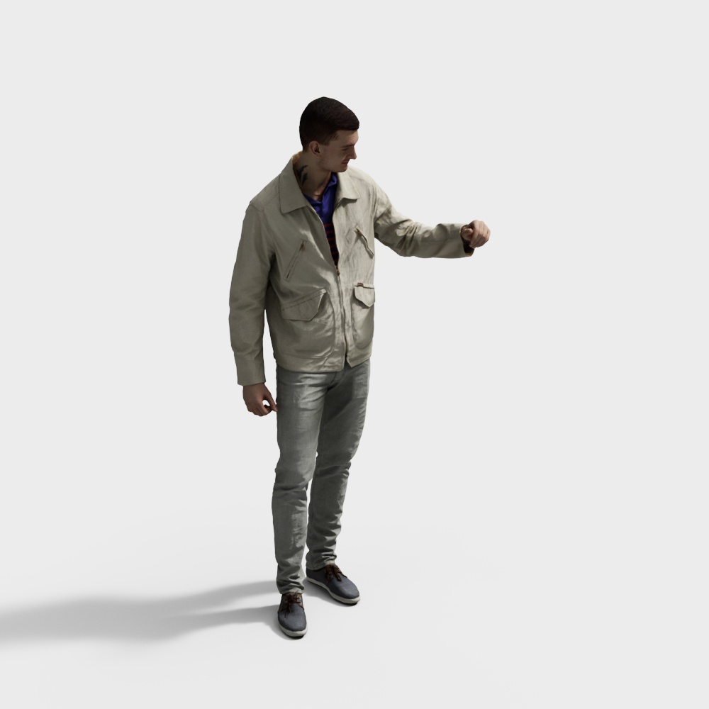 Stylish Urban Character 3D model