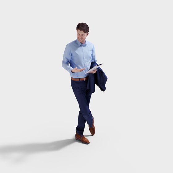 Confident Business Professional 3D Model