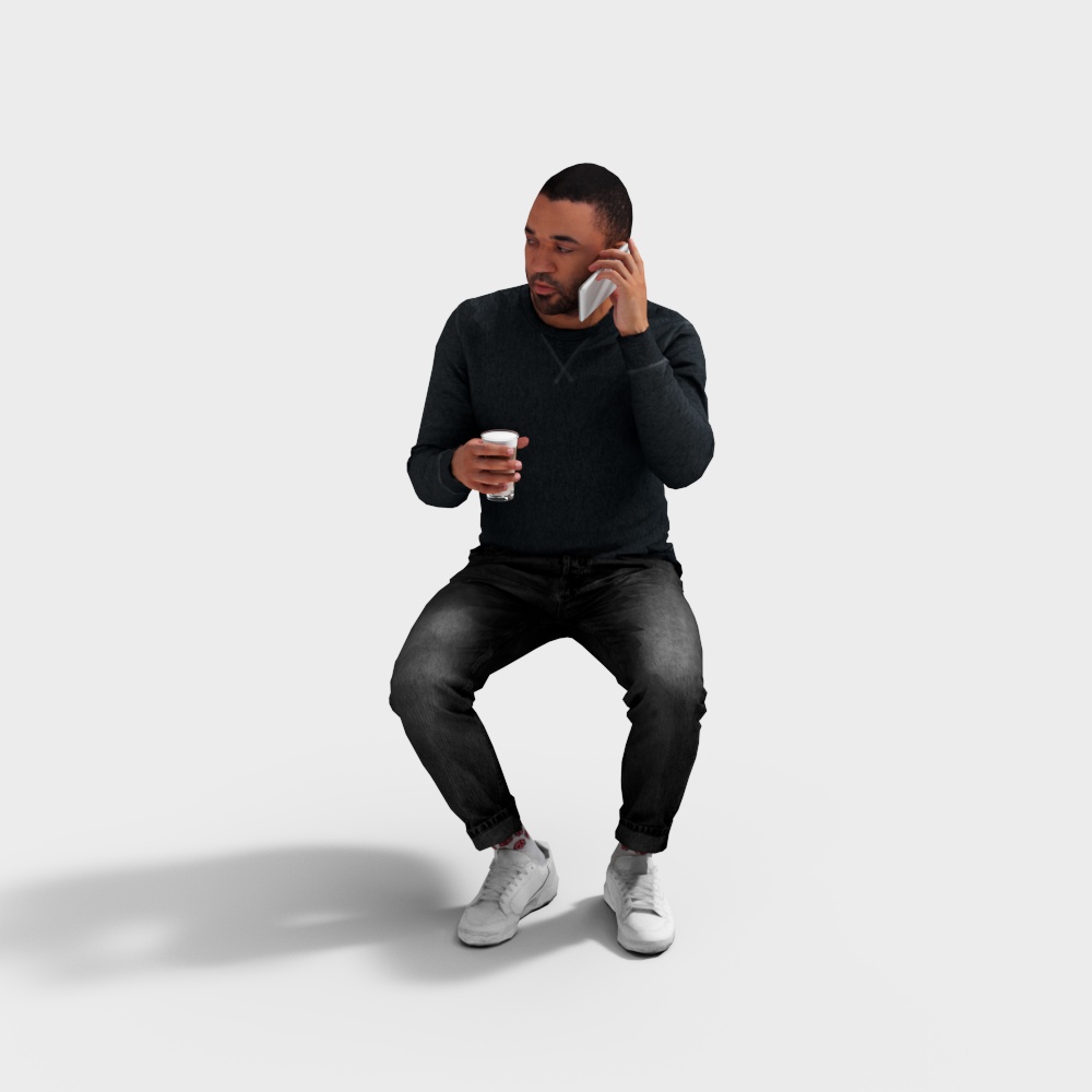 Realistic Casual Character 3D model
