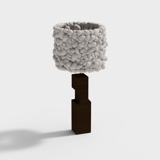 Stone Table Lamp 3D model