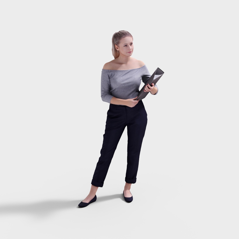 Holding a Book Woman