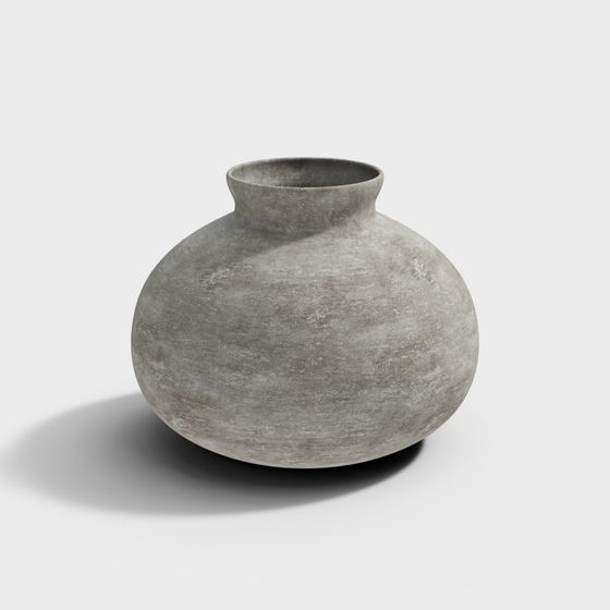 Rustic Ceramic Pot 3D Model