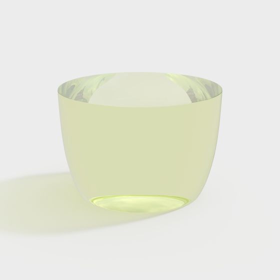 Elegant Transparent Glass Cup 3D model