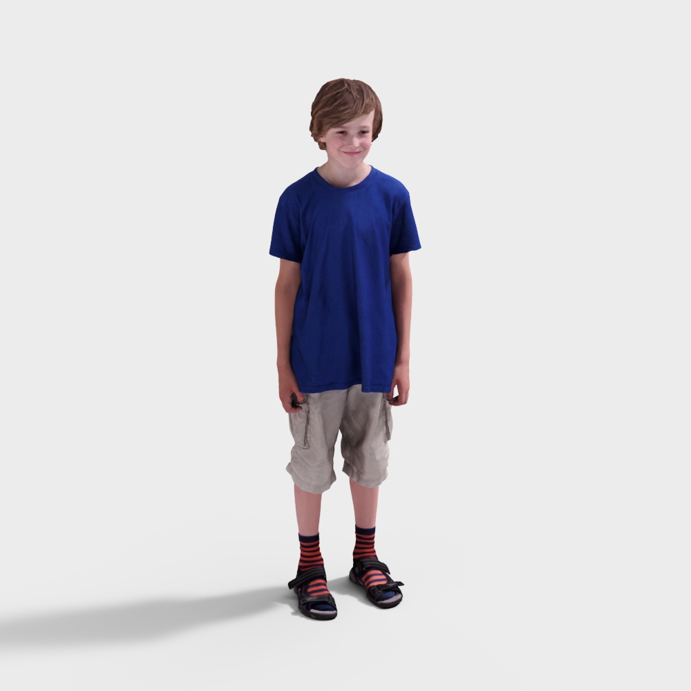 Niño Pequeño con Ropa Azul