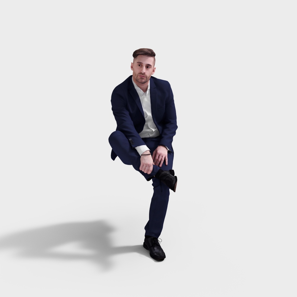 Seated Male in a Suit