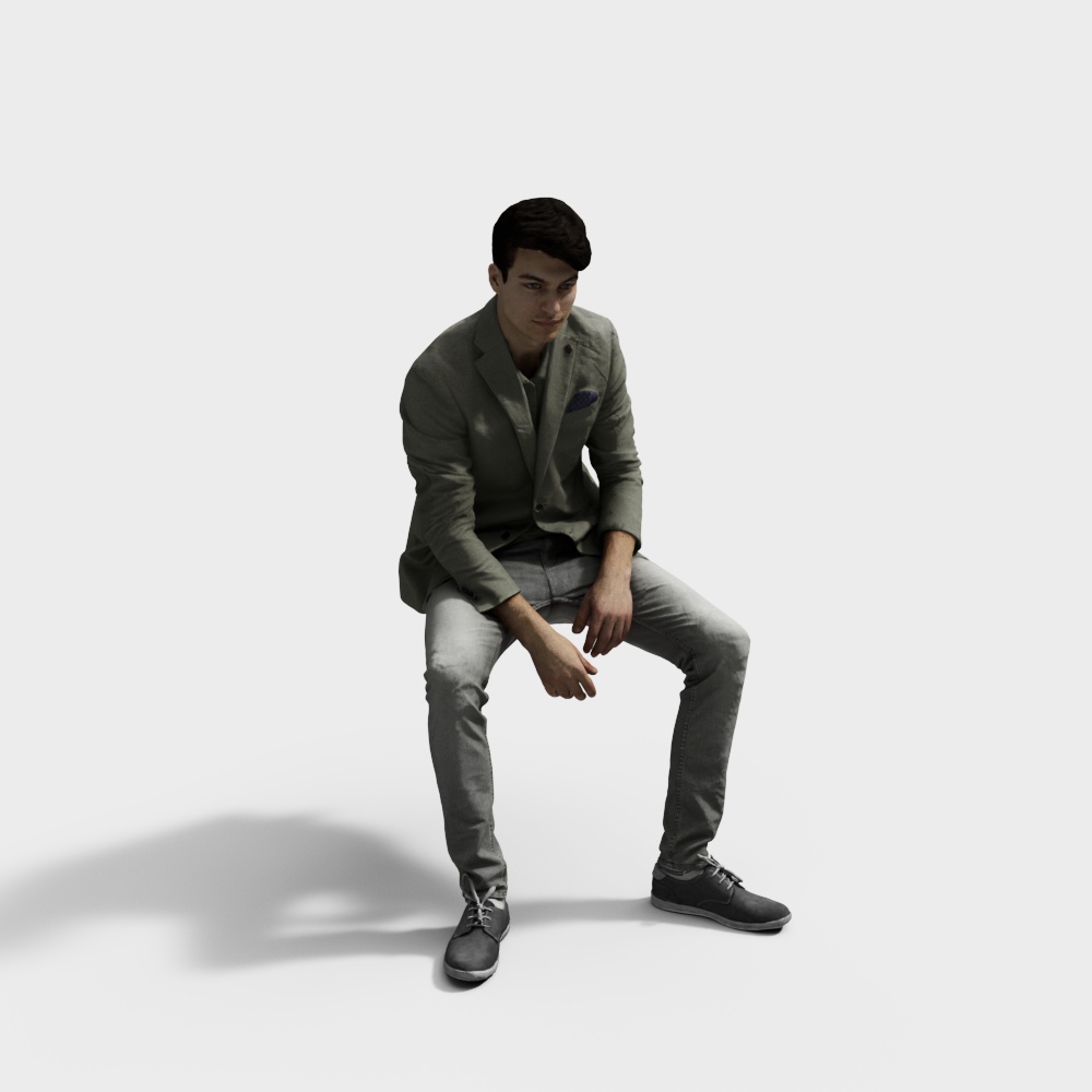 Seated Male in a Suit