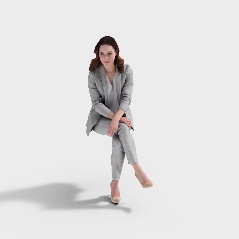 Seated Professional Woman Attire