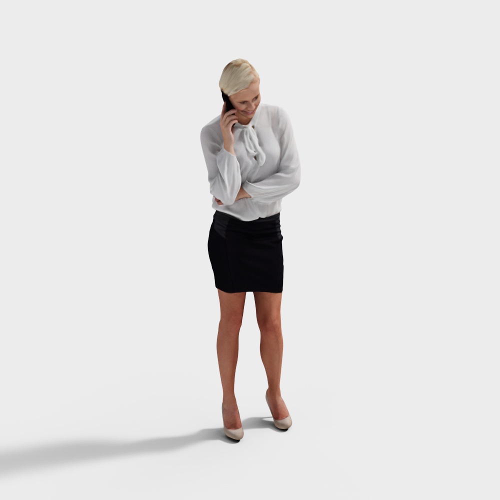 Charming Urban Female 3D Model