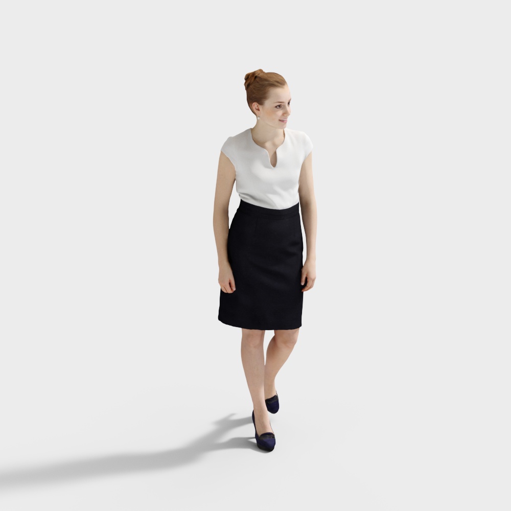 Elegant Urban Lady 3D model