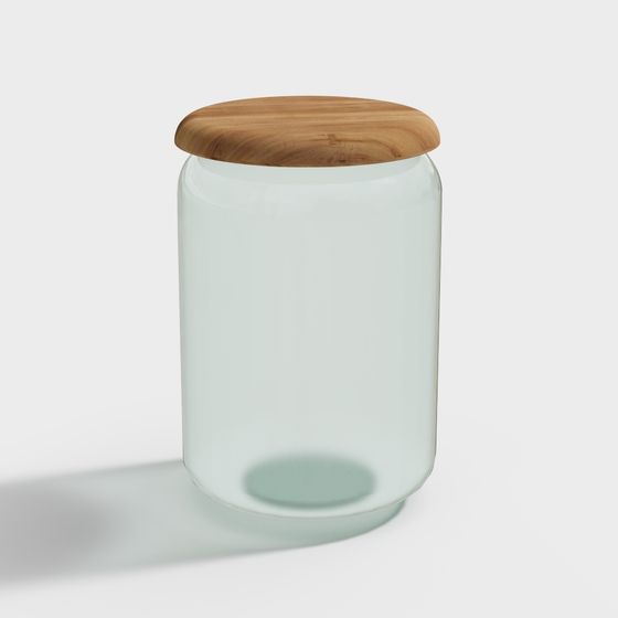 Low-Poly Glass Jar 3D Model Design