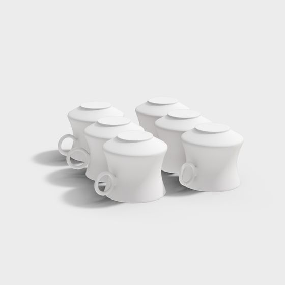 Minimalist Contemporary 3D Tea Cup Model