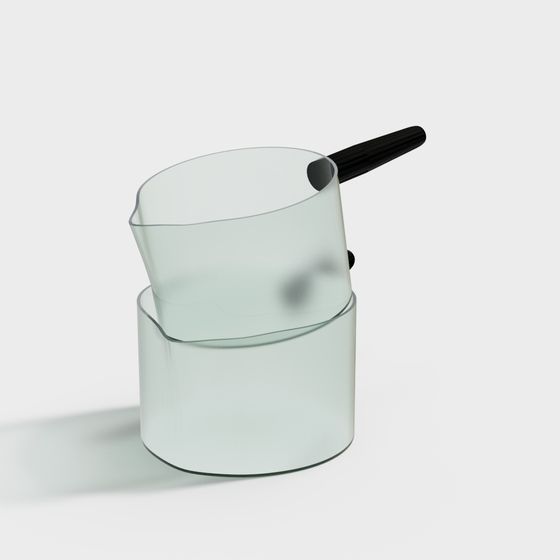 Stylish Glass Kettle 3D model for Modern Designs