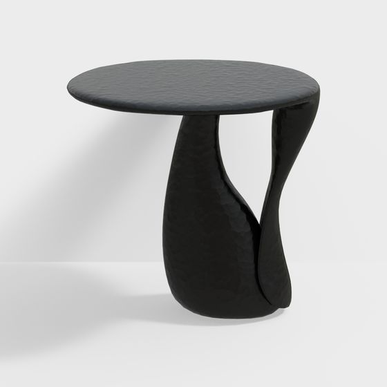 Streamlined Side Table 3D model for Modern Spaces