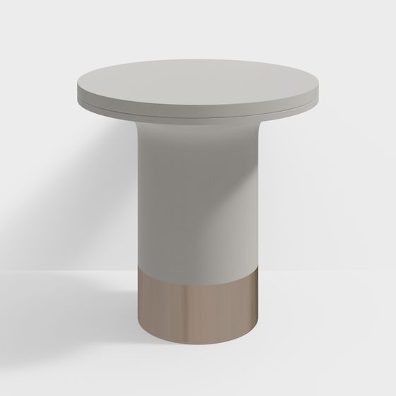 Window Side Table Poly Model Elegant Cylindrical Side Table 3D model for Modern Interiors