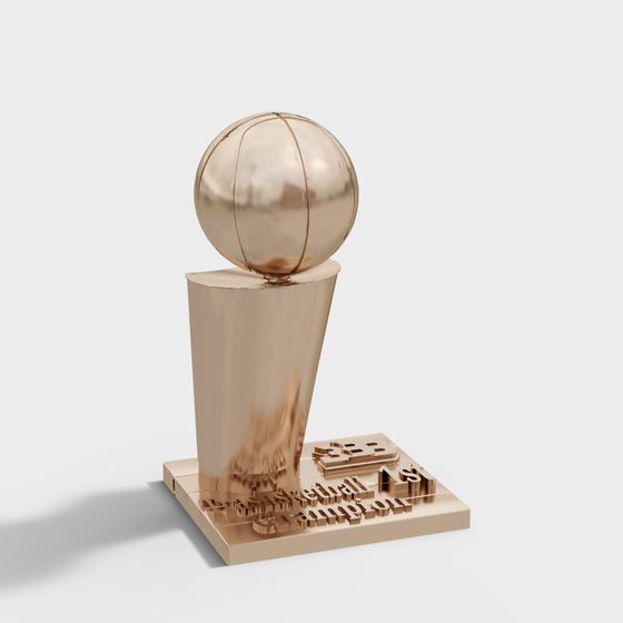 Elegant Basketball Trophy 3D model