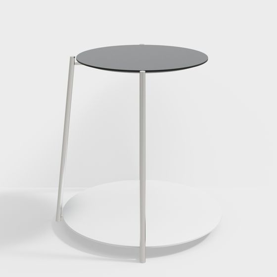 Modern Polygonal Round Table 3D model