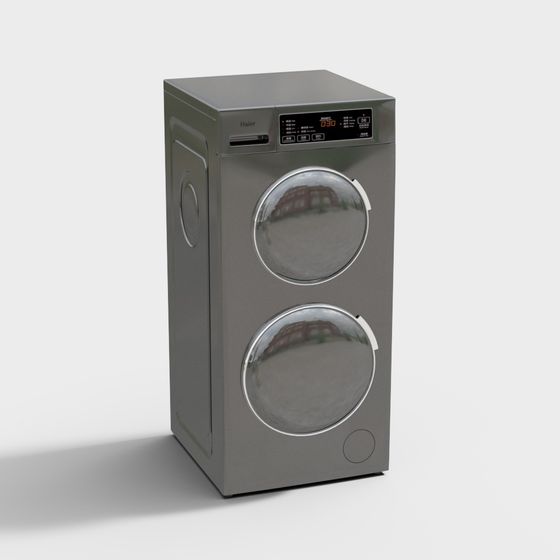 Stylish Haier Washing Machine 3D Model