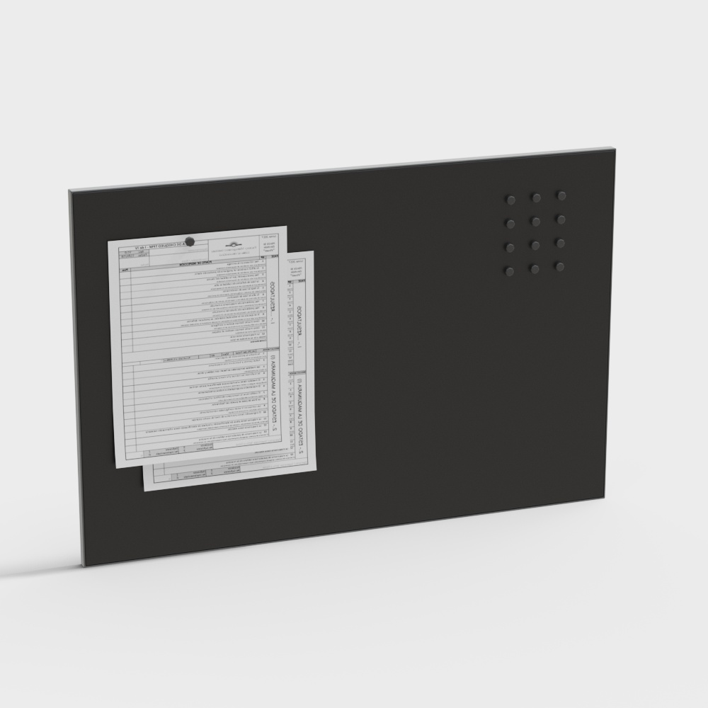 Magnetic Whiteboard 3D Model for Creative Designs