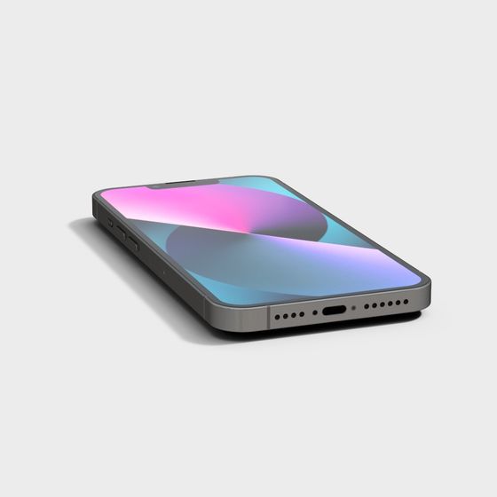 Stylish Low-Poly 3D Phone Model