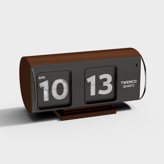 Retro Flip Clock 3D model