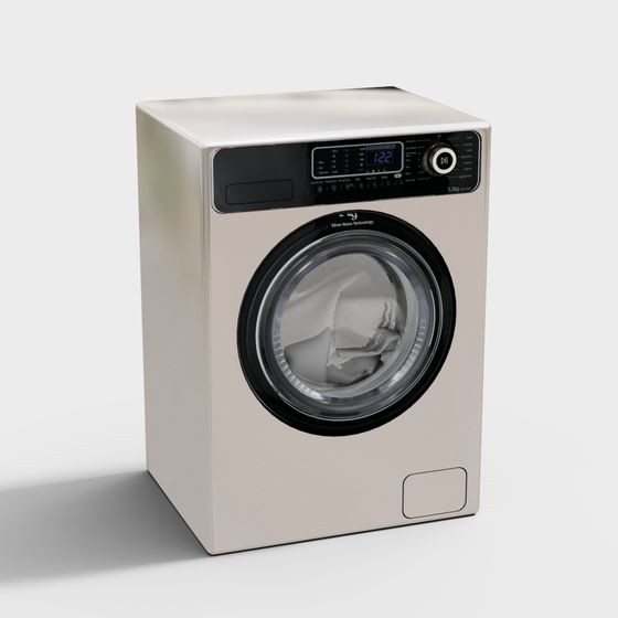 Sleek Modern Washing Machine 3D model