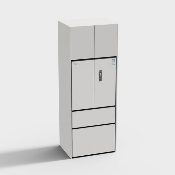 Modern Low-Polygon Refrigerator 3D model for Creative Projects