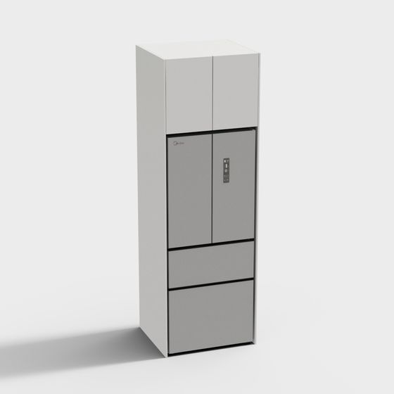 Contemporary Low-Polygon Refrigerator 3D Model