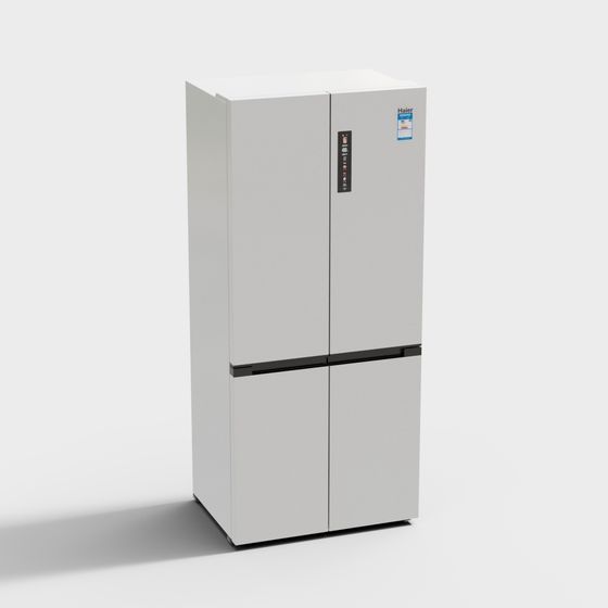 Modern 4-Door Refrigerator 3D model