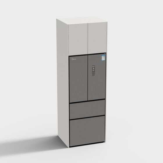 Sleek Minimalist Refrigerator 3D model for Creative Projects