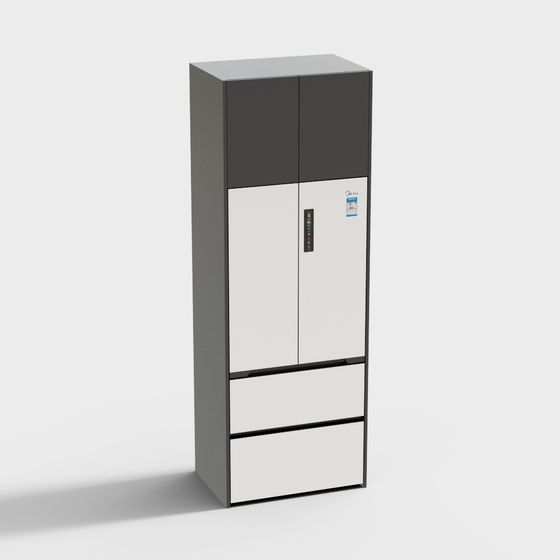 Modern Low-Poly Refrigerator 3D Model
