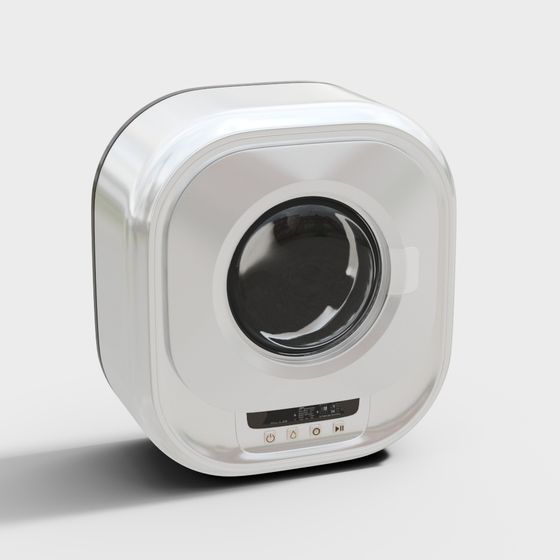 Futuristic Low-Poly Washing Machine 3D model