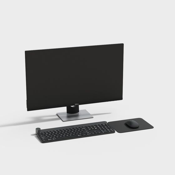 Minimalist Office Desk Set 3D model
