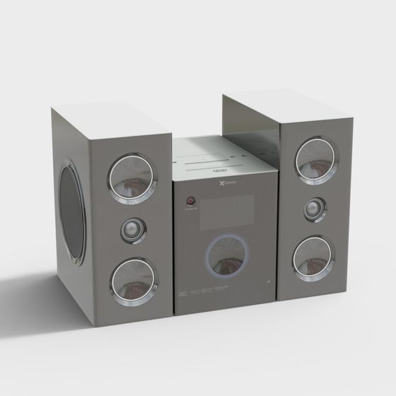 Stylish 3D Audio System Model for Modern Interiors