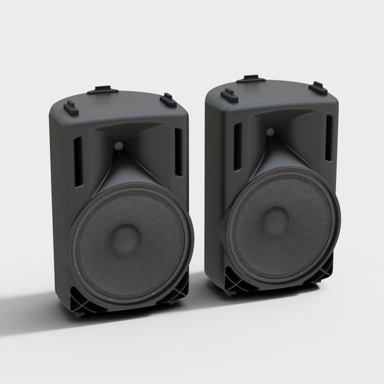 Stylish Low-Poly 3D Speaker Model for Creative Projects