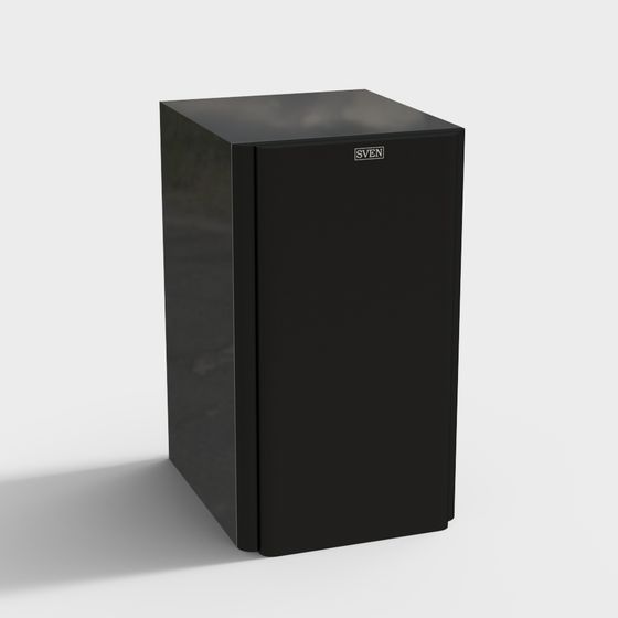 Black Large Speaker 3D Model for Entertainment