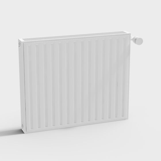 Minimalist White Radiator 3D model for Modern Interiors