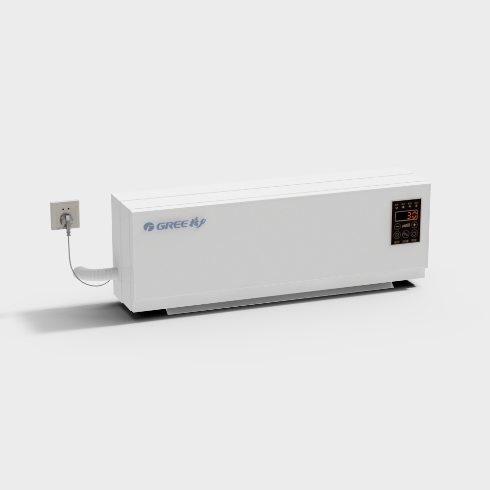 Sleek Gree Wall-Mounted Air Conditioner 3D model
