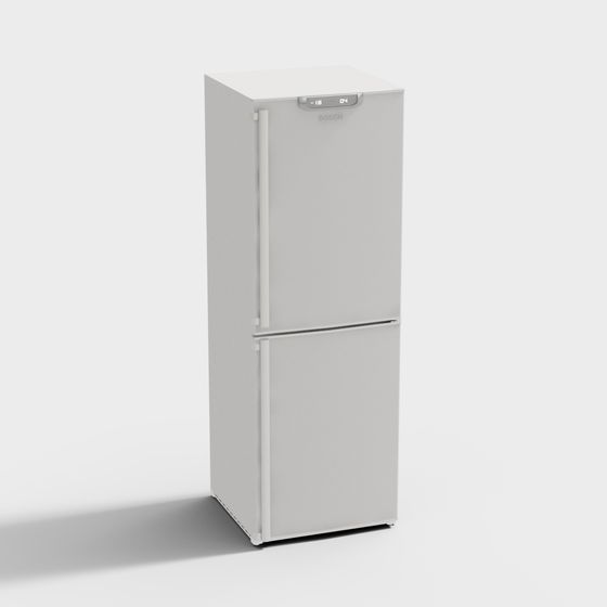 Bosch Dual-Door Refrigerator 3D Model for Modern Design