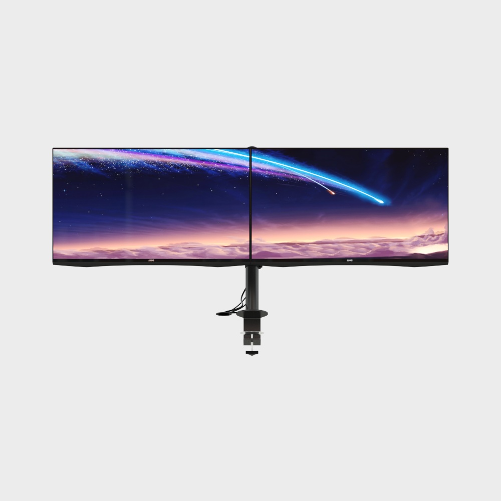 Surreal Low-Polygon Dual Screen Monitor 3D model