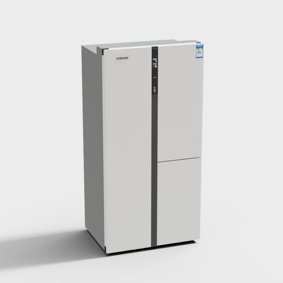 Stylish Samsung Refrigerator 3D model for Modern Spaces