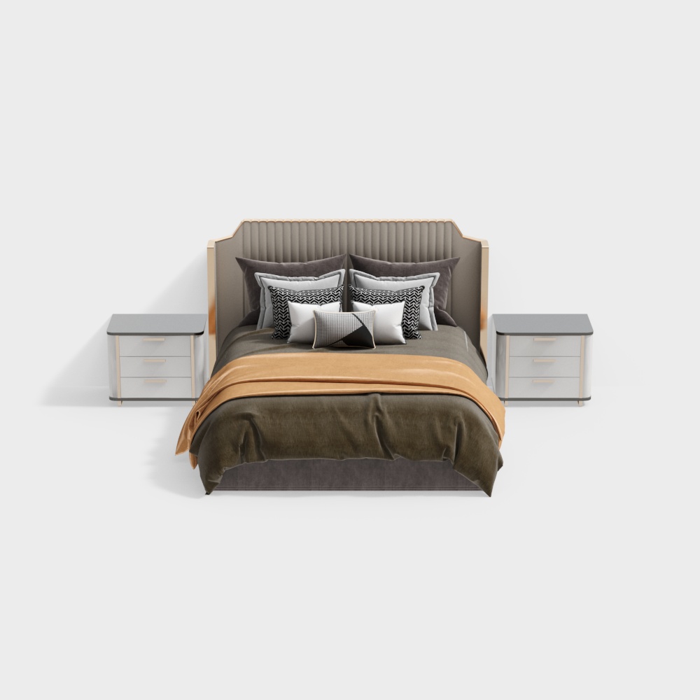 Modern Double Bed Set