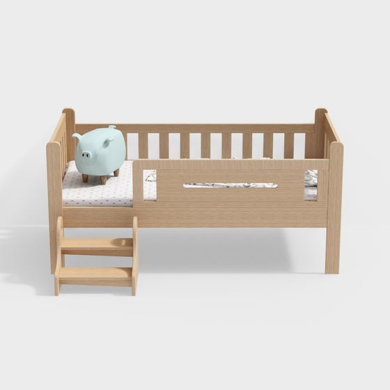 Cozy Crib Low Poly 3D Model Design