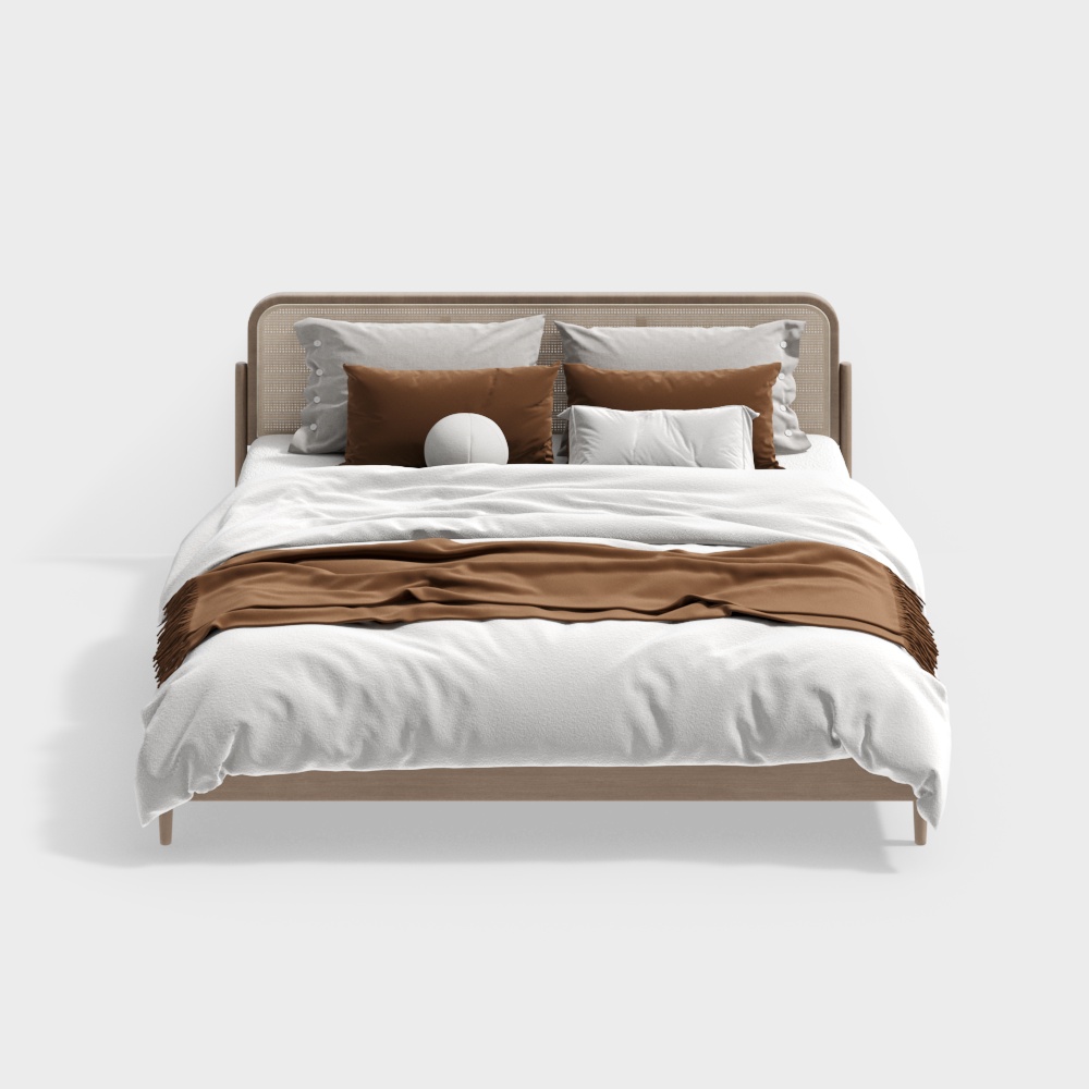 Cama Doble de Estilo Medieval