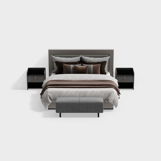 Urban Retreat 3D Model Bed